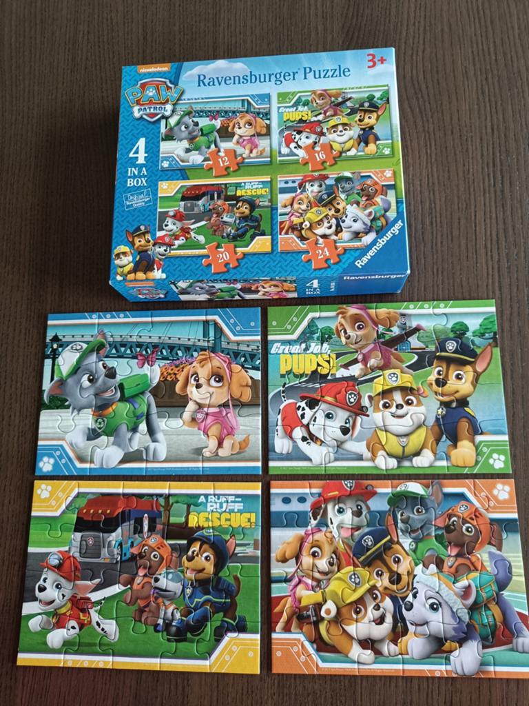 Paw Patrol Puzzels 4-in-1 (12, 16, 20, 24 stukj, Kinderen en Baby's, Speelgoed | Kinderpuzzels, Ophalen of Verzenden, 10 tot 50 stukjes