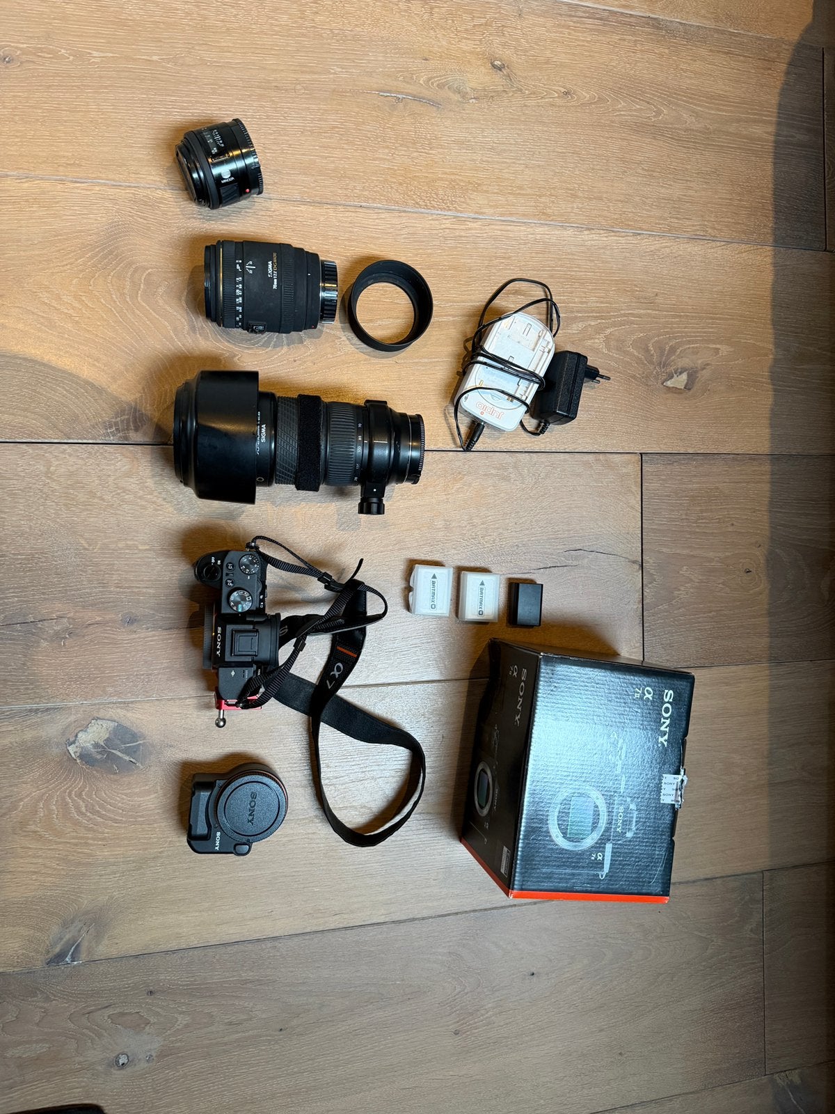 Sony A7 II Camera met 3 lenzen + accessoires, Audio, Tv en Foto, Ophalen, Gebruikt, Spiegelreflex, Accu