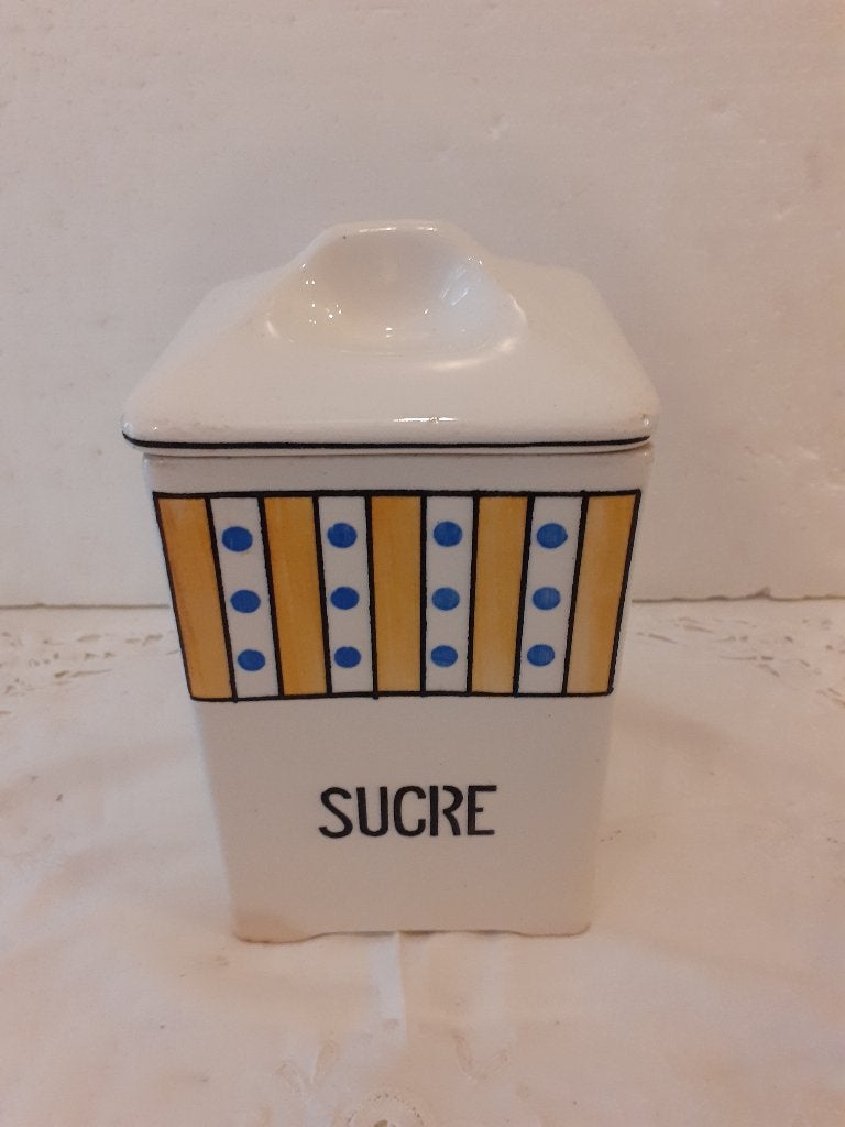 Urbach - Tjechoslovakia - Art Deco aardewerk voorraadpot, Ophalen of Verzenden