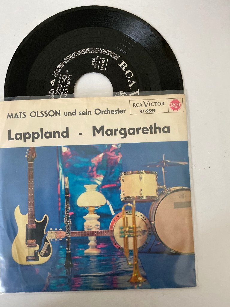 Mats Olsson And His Orchestra ‎– Lappland / Margaretha, Overige genres, 7 inch, Zo goed als nieuw, Fotohoes