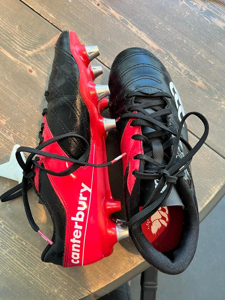 Canterbury Rugby Schoenen - Zwart/Rood, Sport en Fitness, Rugby, Ophalen of Verzenden, Zo goed als nieuw, Schoenen