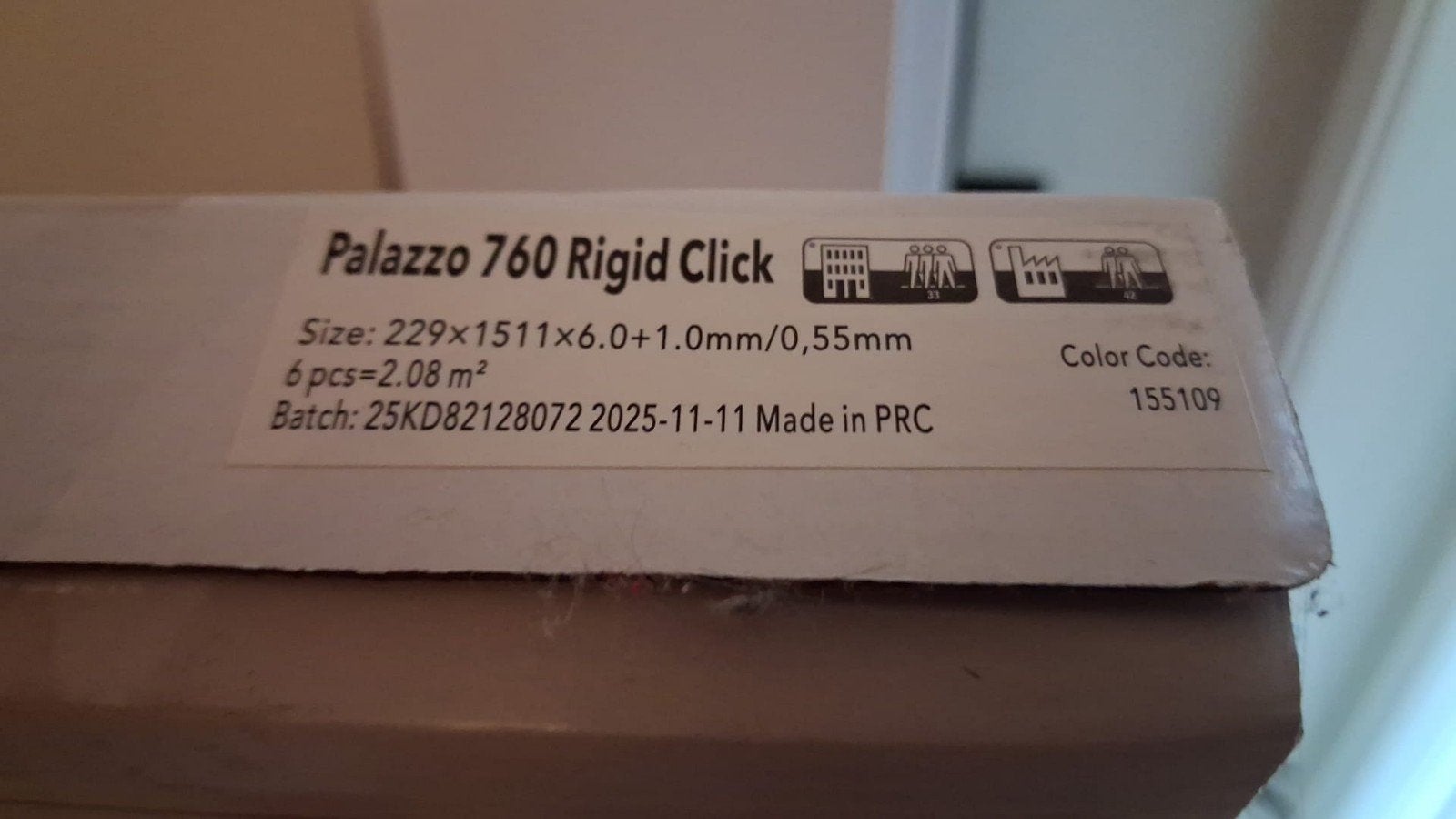 Palazzo 760 Rigid Click Laminaat - Nieuw in doos, Nieuw, Ophalen of Verzenden, Minder dan 5 m², 10 tot 30 cm