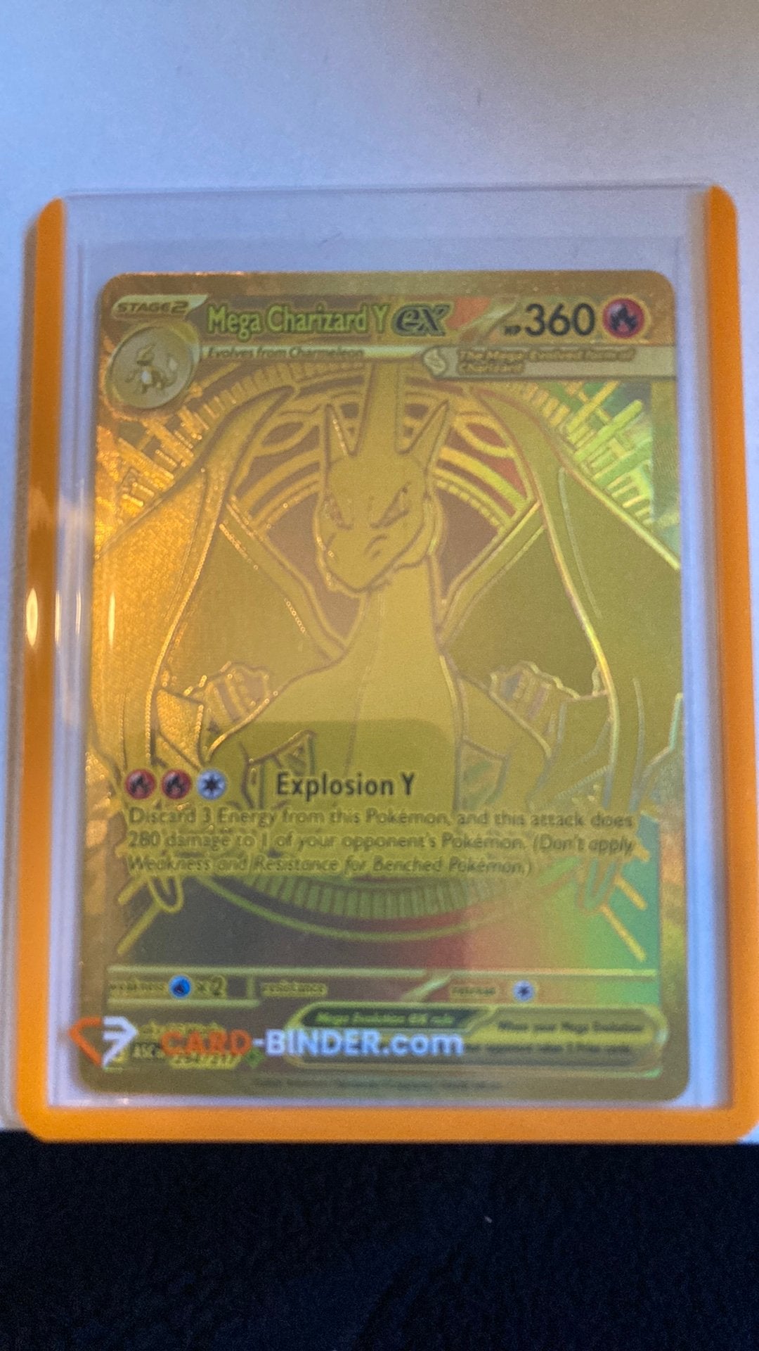 Mega charizard goud 294/217, Ophalen of Verzenden, Zo goed als nieuw