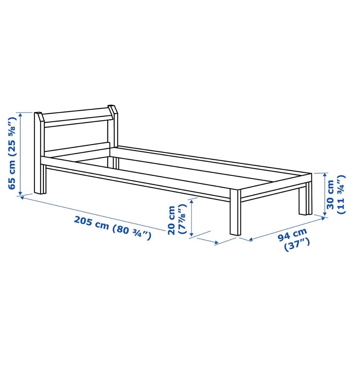 IKEA neiden Eenpersoonsbed (90x200 cm) met lattenbodem- Hout, Ophalen, Gebruikt, Minder dan 25 mm, Plank