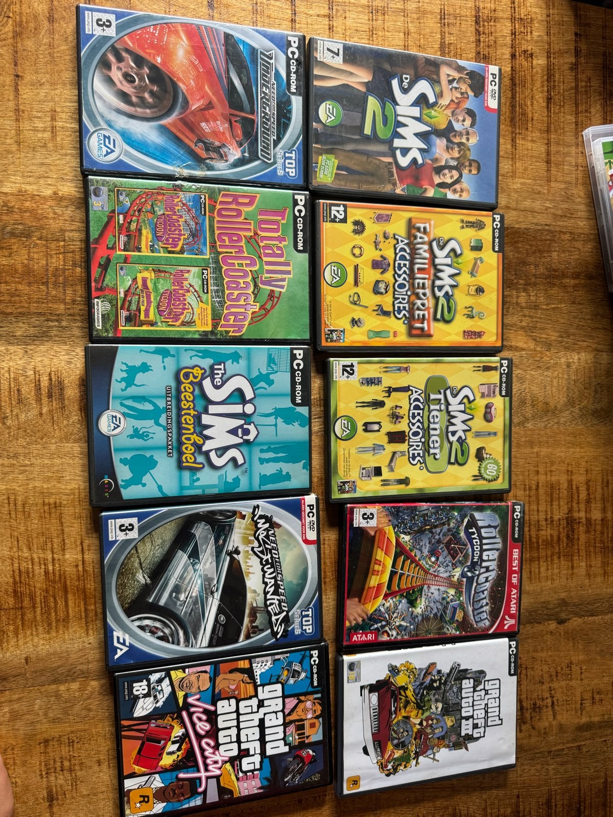 PC Games Collectie: Sims, Rollercoaster Tycoon, GTA & Meer, Spelcomputers en Games, Gebruikt, Vanaf 18 jaar, Overige genres, 1 speler