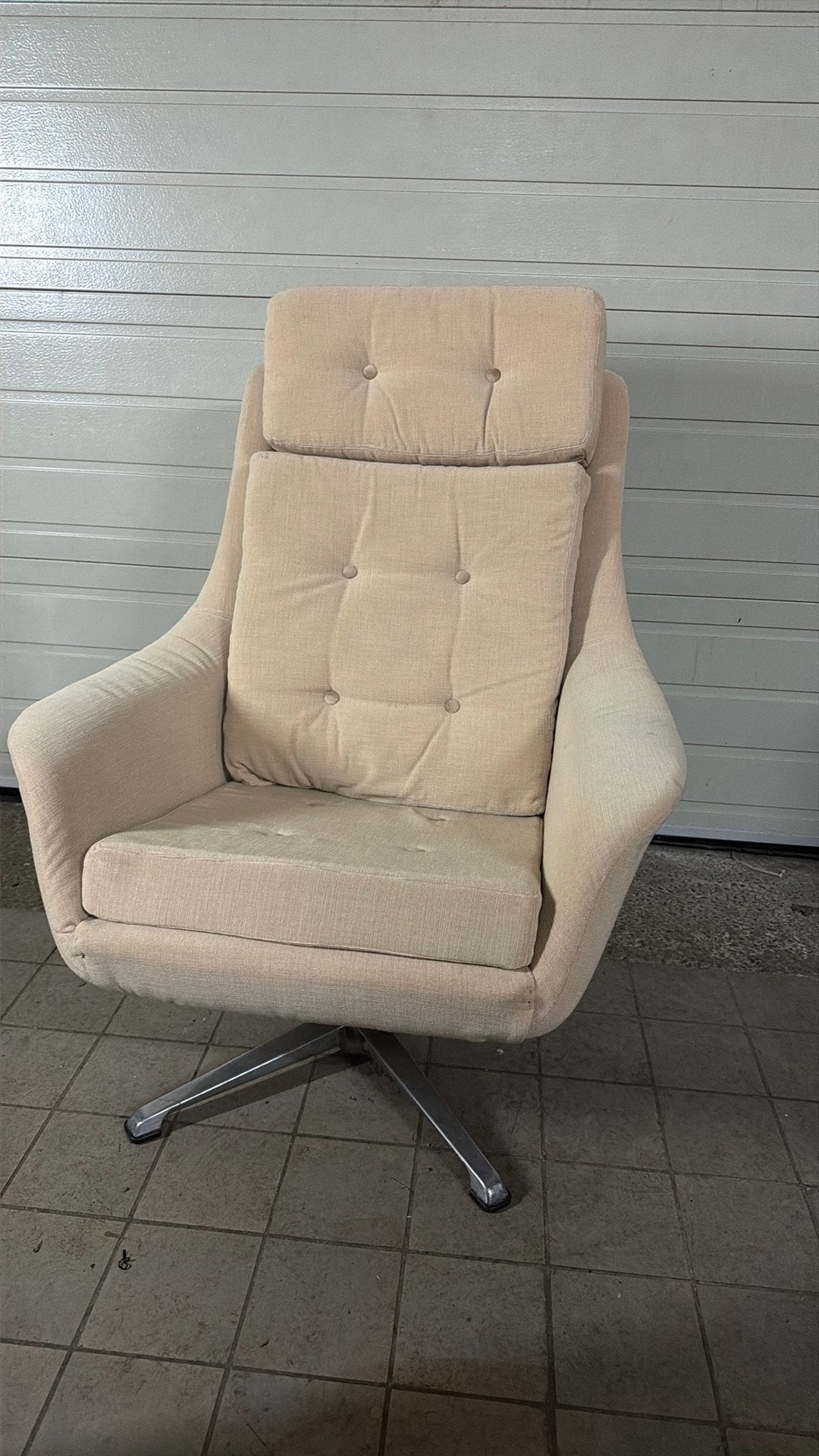 Vintage draaibare fauteuil , jaren 60, Huis en Inrichting, Fauteuils, Gebruikt, 75 tot 100 cm, Minder dan 75 cm, Ophalen