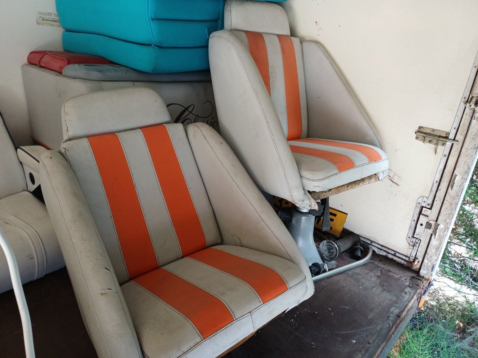 2 boot kuipstoelen met 2 kussens en meer, Ophalen, Gebruikt, Overige typen, Zeilboot of Motorboot