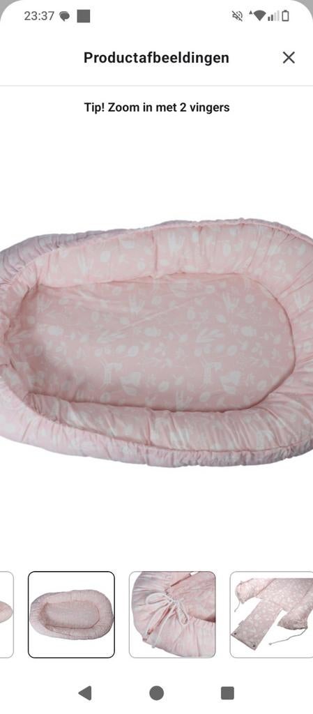 Roze babynestje met patroon, Ophalen of Verzenden, Zo goed als nieuw
