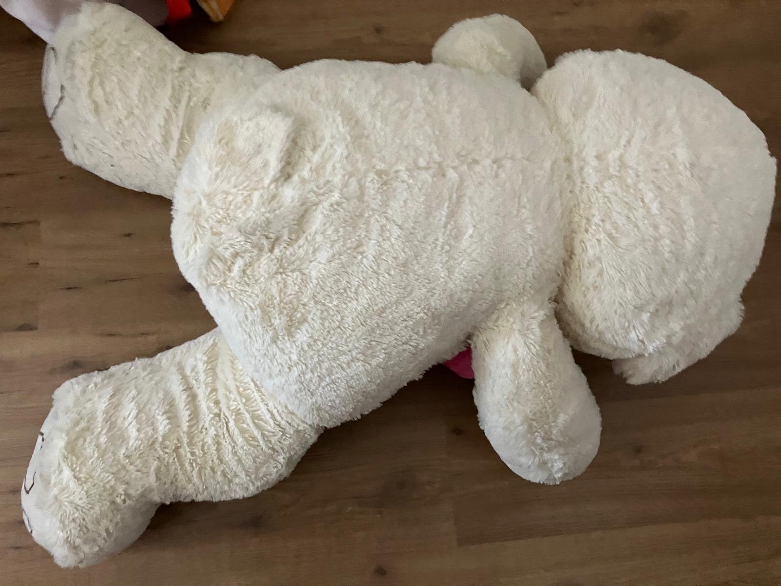 Grote knuffelbeer - 1.20m, Ophalen, Beer, Zo goed als nieuw, Wit