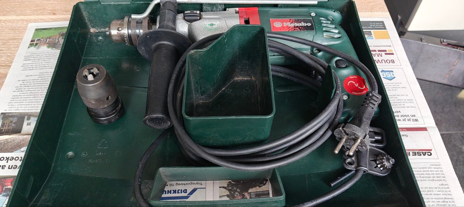 Metabo Klopboormachine SB E 655/2 S-R+L in koffer, Klopboormechanisme, Ophalen, Boormachine, Gebruikt