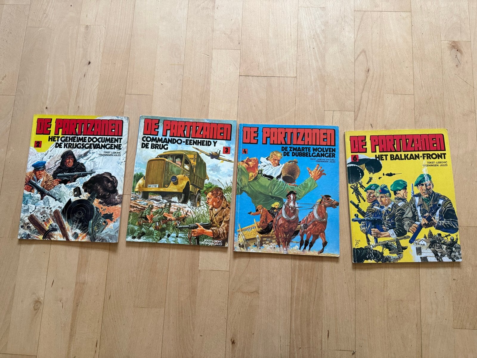 De Partizanen - 4 stripboeken, Boeken, Meerdere stripboeken, Ophalen of Verzenden, Gelezen