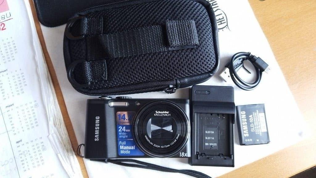 Samsung compactcamera 14.2MP met 18x optische zoom, Audio, Tv en Foto, Fotocamera's Digitaal, Verzenden, Geheugenkaart, Zo goed als nieuw
