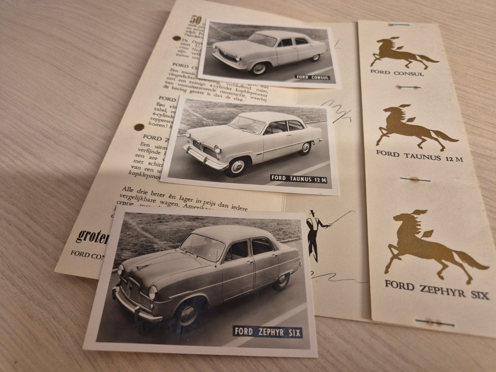 1953 echte foto's Ford folder Nederlands 12m Zephyr Consul, Ophalen of Verzenden, Zo goed als nieuw, Ford