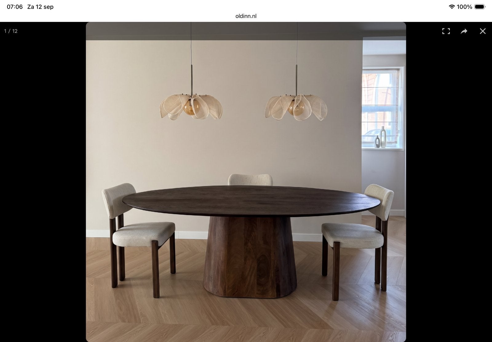 Ovale mango houten tafel, Ophalen, 100 tot 150 cm, Nieuw, Vijf personen of meer