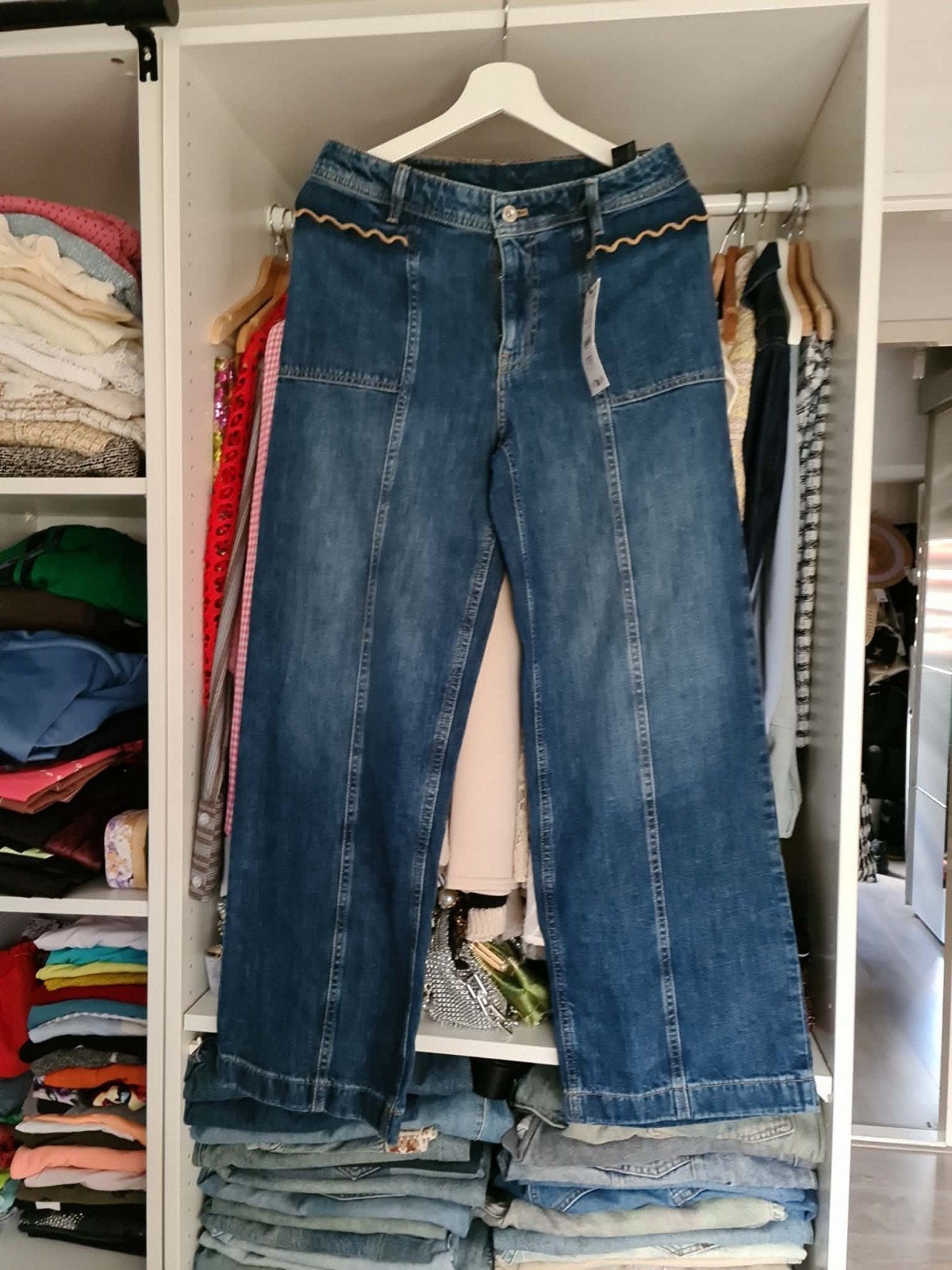 Zara Z1975 Wide Leg Jeans - Maat 40 - Nieuw met kaartje, Blauw, Zara, Nieuw, Ophalen of Verzenden