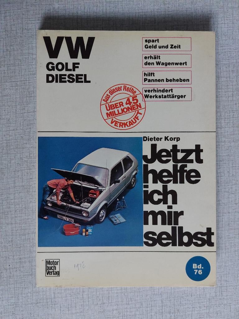 VW GOLF 1 Diesel - Vraagbaak - Motor Buch Verlag 1979, Ophalen of Verzenden