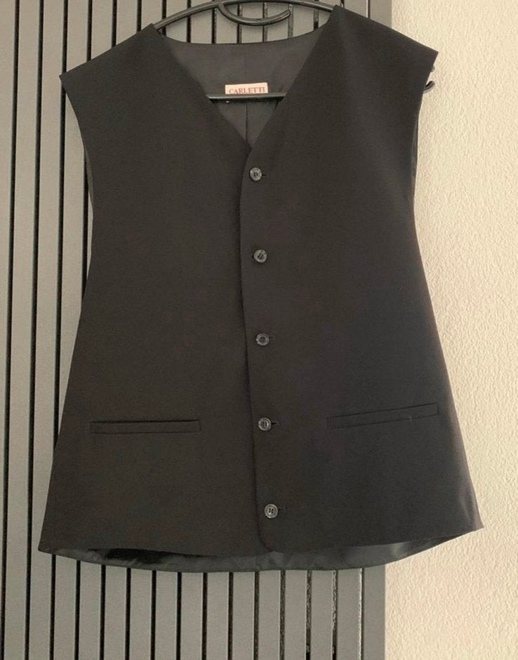 Carletti Classic gilet hesje zwart heren maat 50, Kleding | Heren, Ophalen of Verzenden, Zo goed als nieuw, Maat 48/50 (M), Zwart