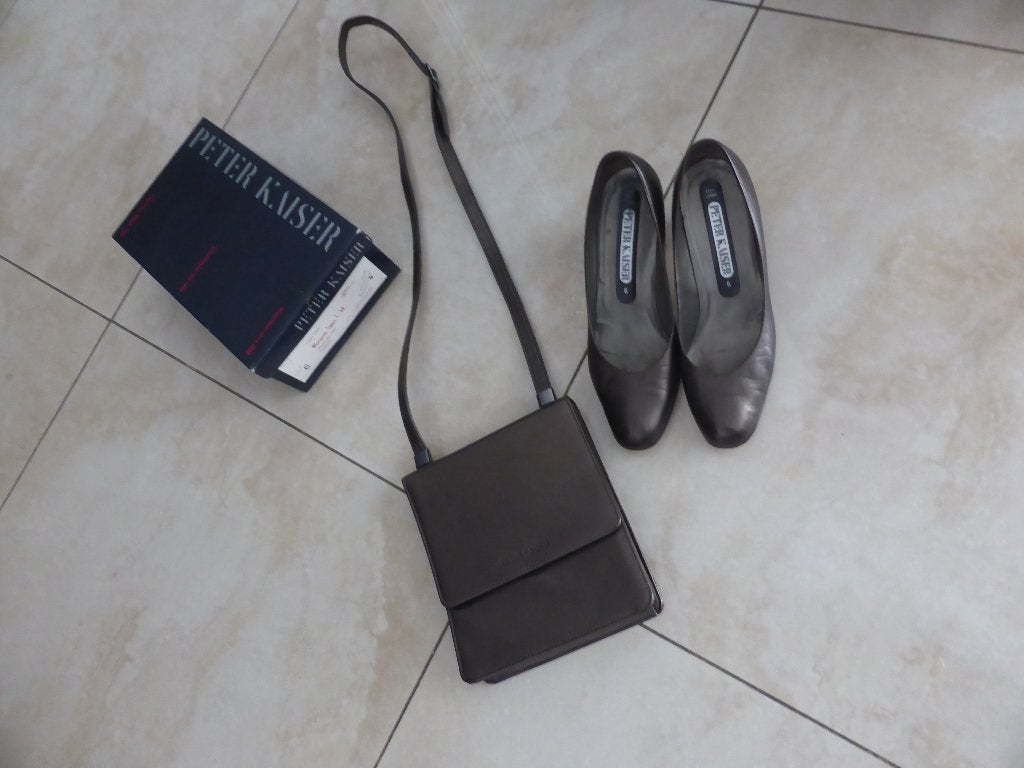 Peter Kaiser schoenen en tas bronskleurig maat 39, Verzenden, Zo goed als nieuw, Bruin, Handtas
