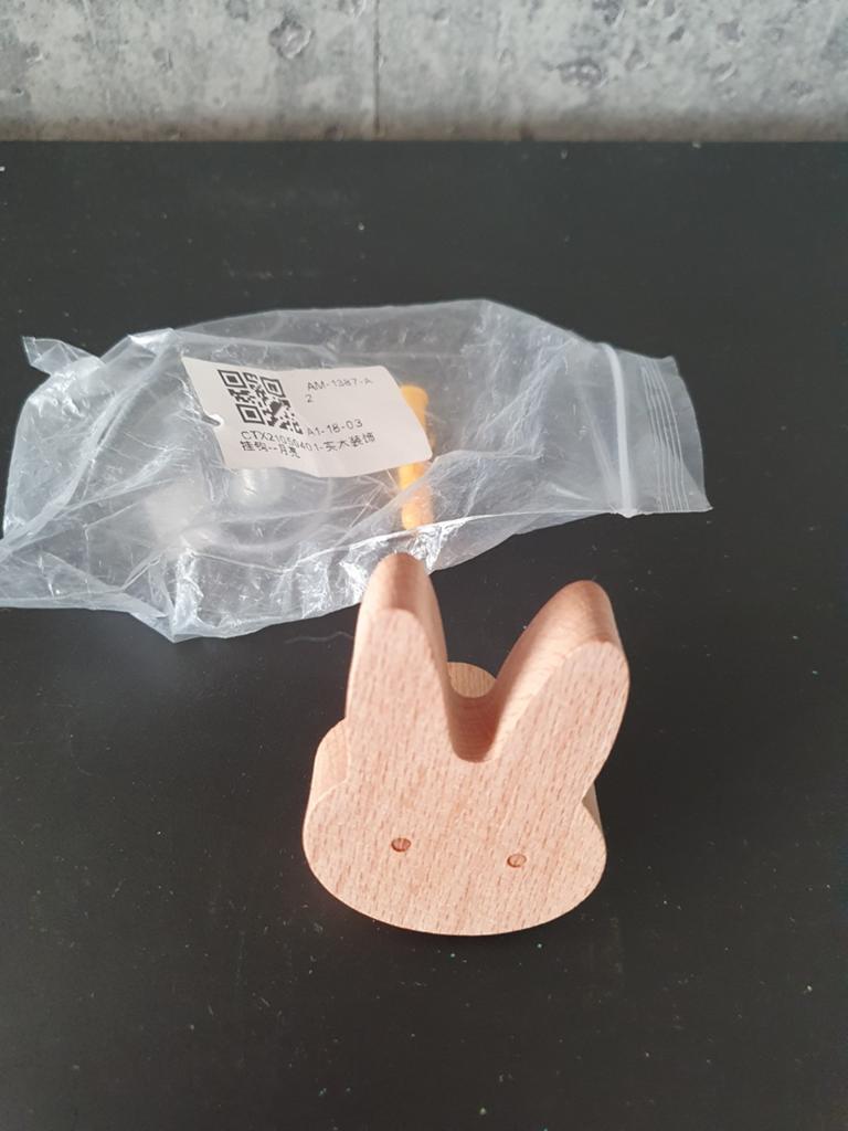 Nieuwe Nijntje Deurknop / Wandhaak van Hout, Ophalen of Verzenden, Nieuw