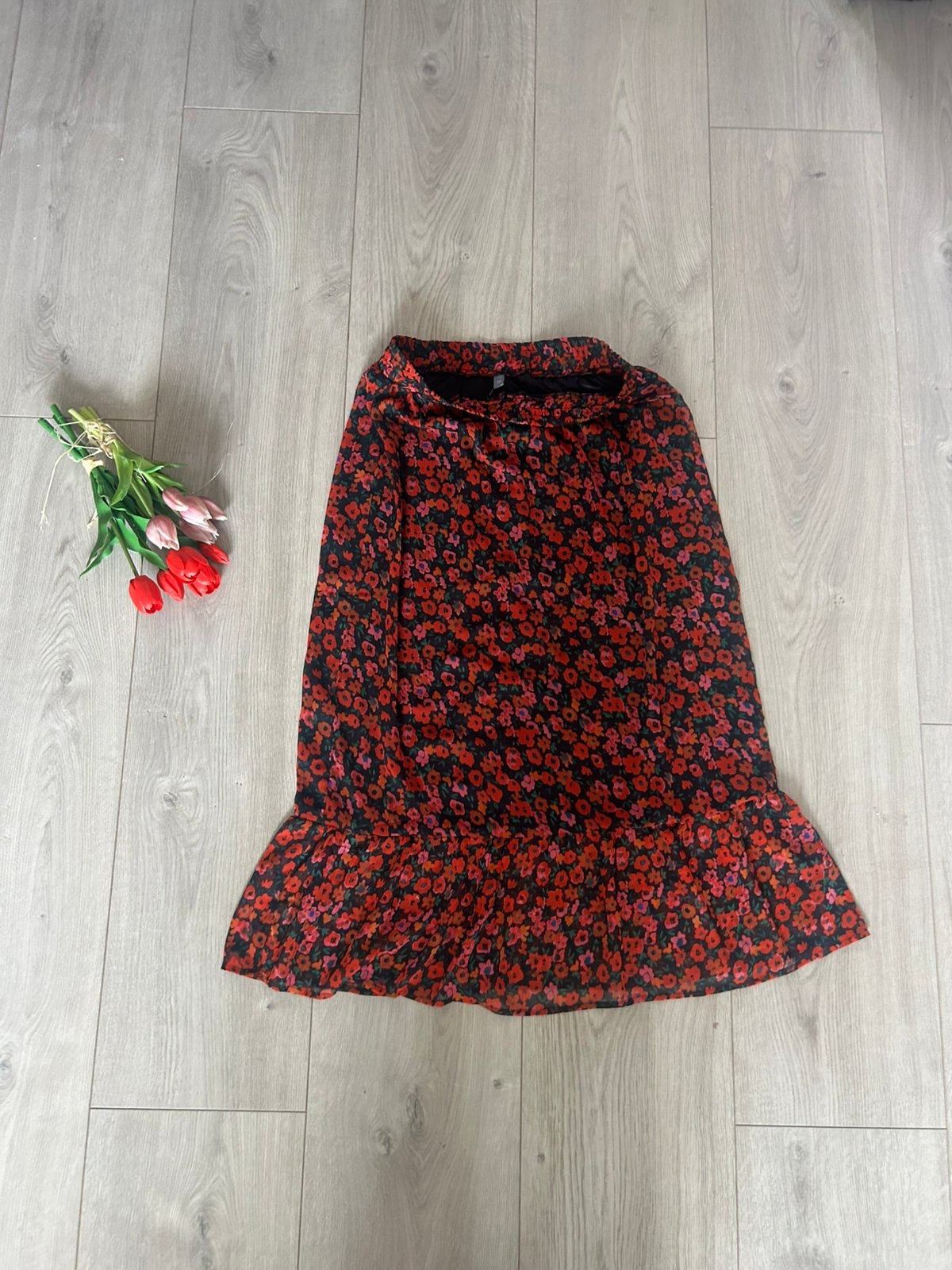Najaars tinten rok lief en romantisch mast 38, Kleding | Dames, Rokken, Ophalen of Verzenden, Zo goed als nieuw, Maat 38/40 (M)