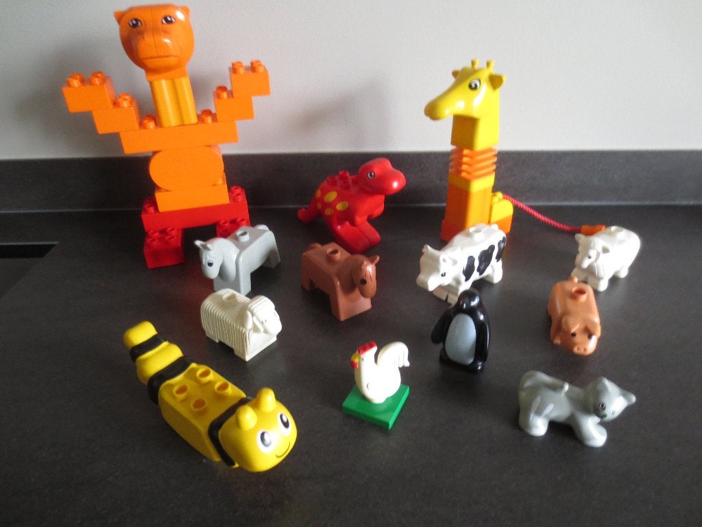 Lego Duplo: 14 Verschillende dieren van Duplo Lego. Z.g.a.n., Kinderen en Baby's, Overige thema's, Ophalen of Verzenden, Zo goed als nieuw