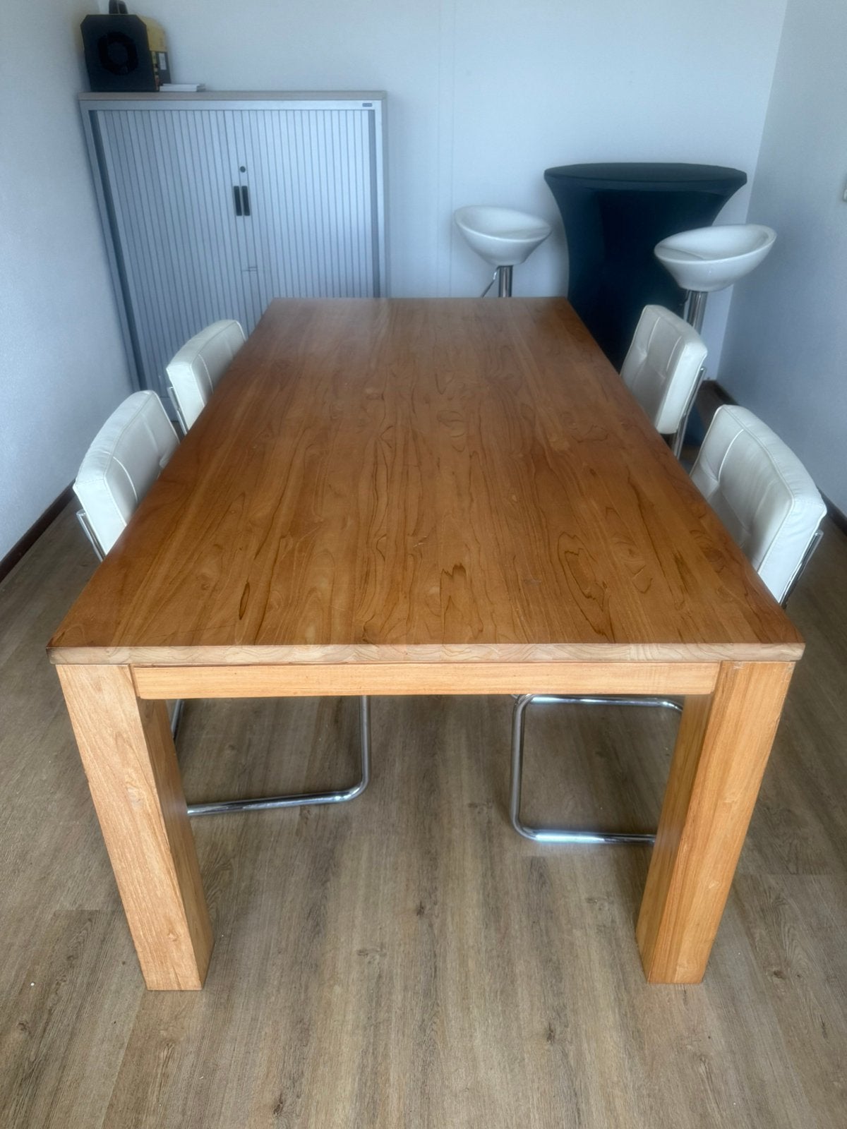 Grote houten eettafel, Ophalen, Gebruikt, 50 tot 100 cm, Vijf personen of meer