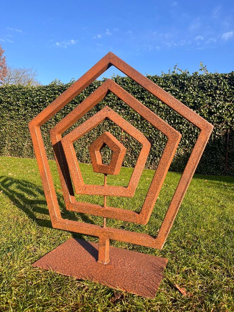 Handgemaakte stalen tuinsculptuur, metalen kunst, Tuin en Terras, Ophalen of Verzenden, Nieuw, Metaal
