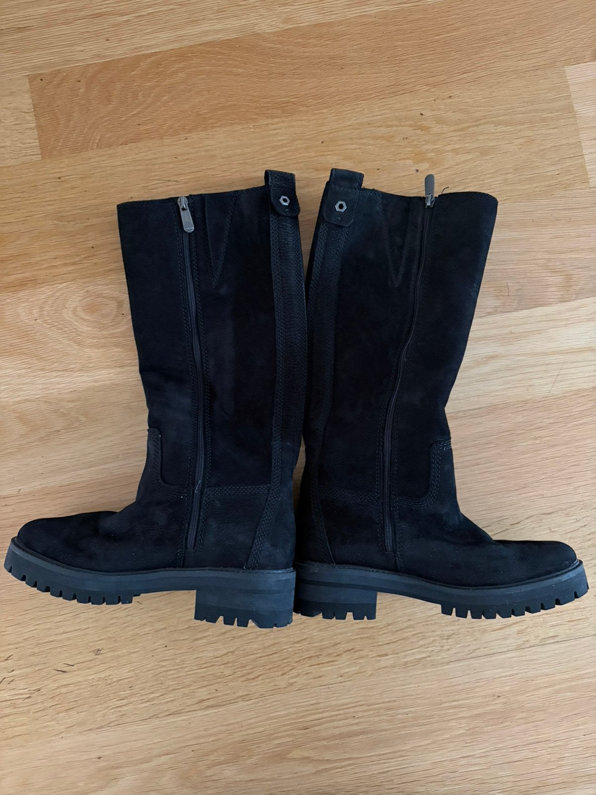 Timberland zwarte kniehoge laatzen, maat 38,5, Ophalen of Verzenden, Zo goed als nieuw, Zwart