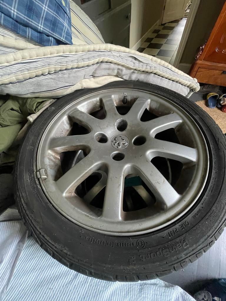 Peugeot Velgen met Zomerbanden, Gebruikt, Verzenden, Banden en Velgen, 17 inch