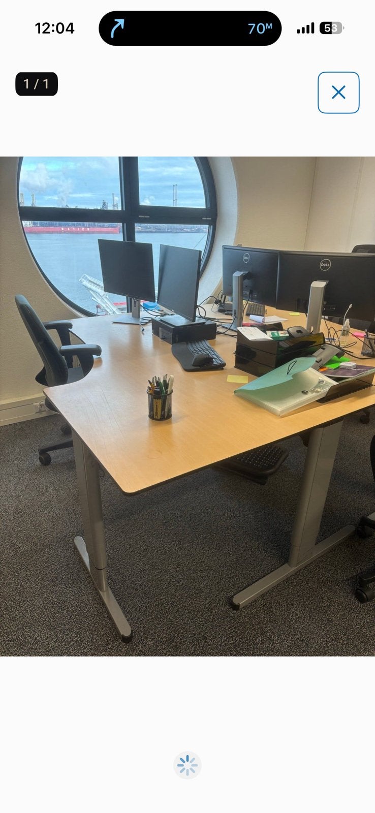 1x bureau, Ophalen, Gebruikt, Hout, Computerbureau