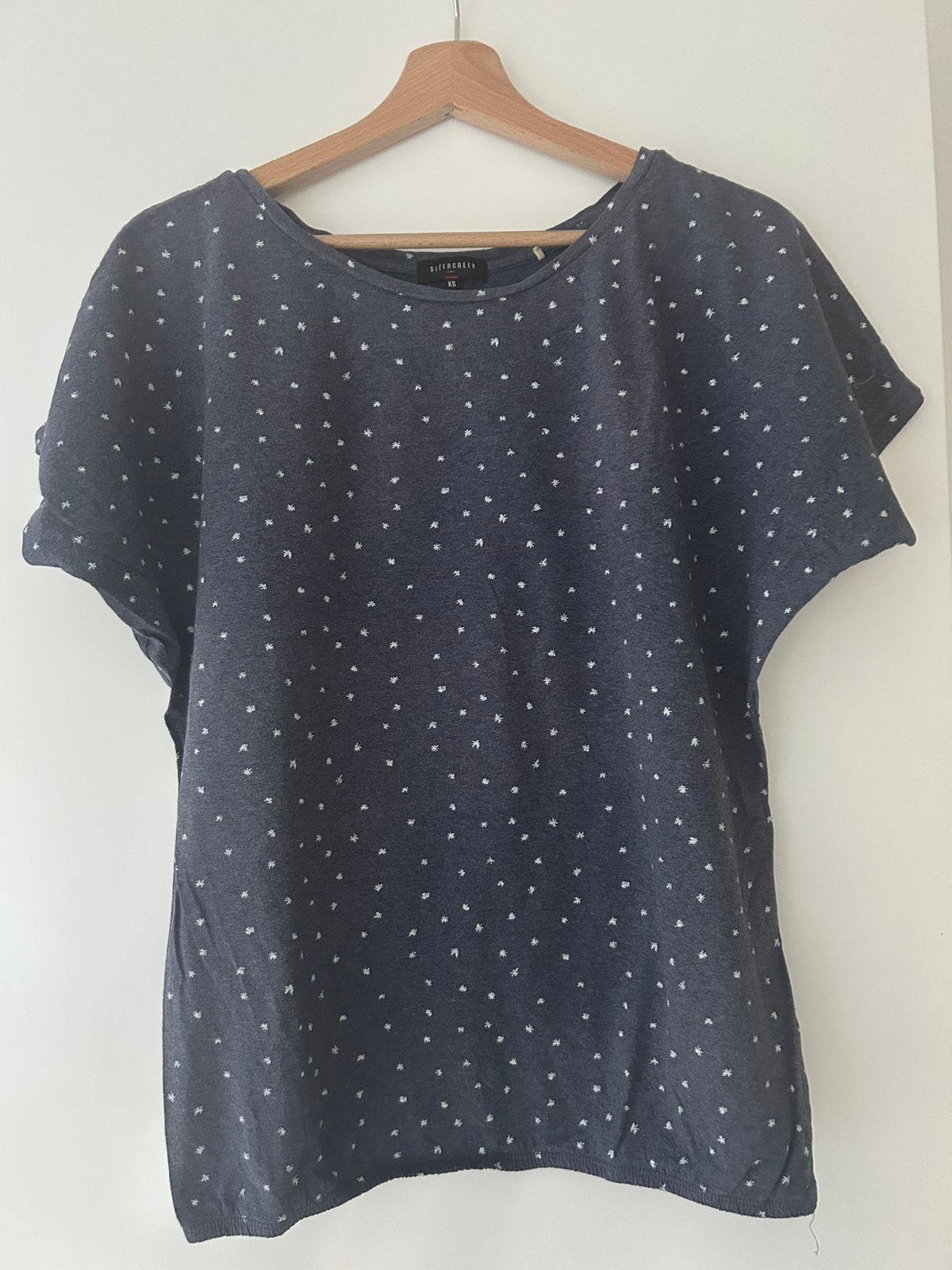 Blauw shirtje van Silvercreek - maat 34, Blauw, Ophalen of Verzenden, Zo goed als nieuw, Korte mouw