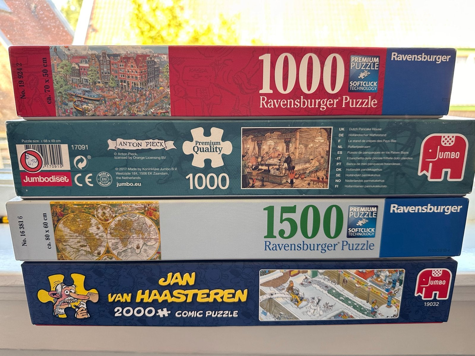 Vier puzzels ZGAN 1000, 1500 & 2000 stukjes, Hobby en Vrije tijd, Denksport en Puzzels, Ophalen of Verzenden, 500 t/m 1500 stukjes