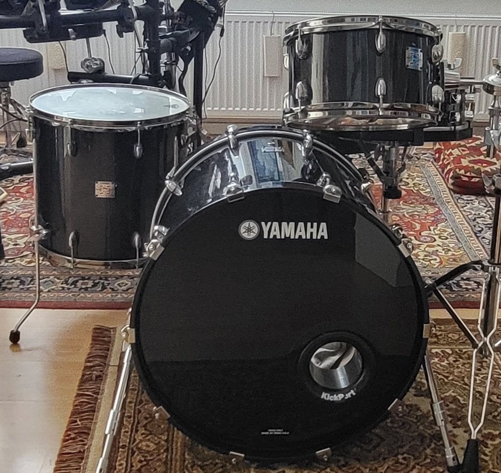 Yamaha Oak Custom Black Sparkle en Rototoms, Muziek en Instrumenten, Drumstellen en Slagwerk, Ophalen, Gebruikt, Yamaha