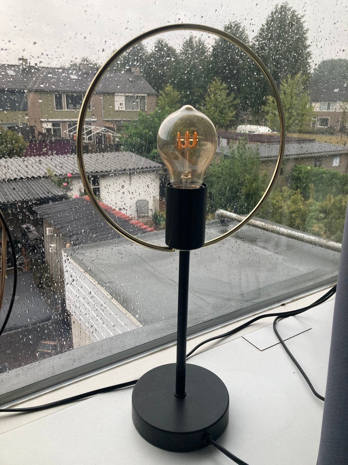 Tafellamp industrieel 2x, Huis en Inrichting, Lampen | Tafellampen, Gebruikt, Overige merken, Zwart, Onbekend