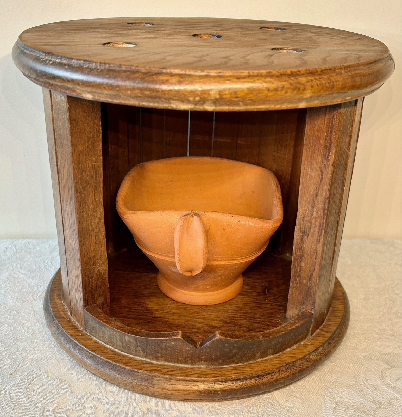 Vintage houten stoof met vuurtest, Antiek en Kunst, Antiek | Woonaccessoires, Ophalen of Verzenden