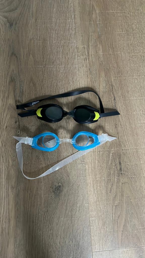 2x Zwembril - Zwart en Blauw, Watersport en Boten, Snorkelen, Ophalen, Gebruikt, Snorkel-accessoires