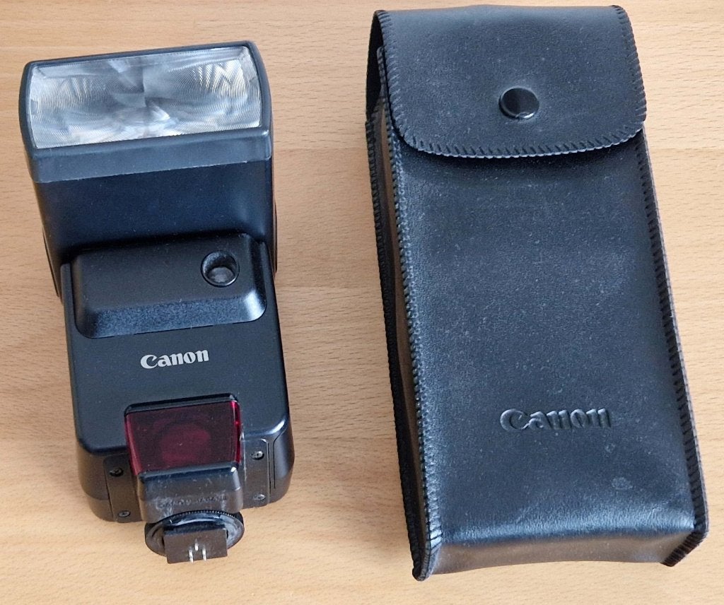 Canon Speedlite 420EZ, Audio, Tv en Foto, Fotografie | Flitsers, Ophalen, Gebruikt, Canon, Kantelbaar
