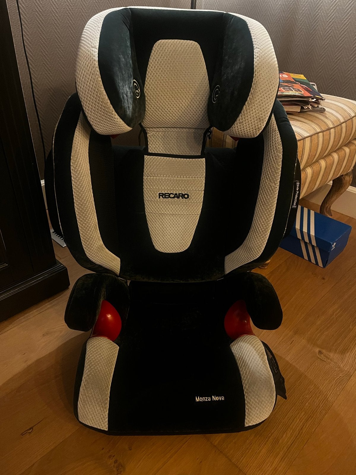 Recaro Monza Nova autostoel - Zwart/Wit Isofix, Kinderen en Baby's, Gebruikt, 15 t/m 36 kg, Verstelbare rugleuning, Isofix
