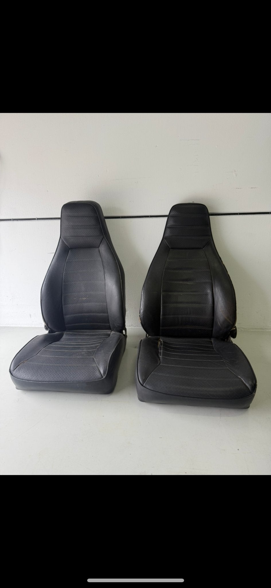 Set van 2 Porche 911 sportstoelen - Zwart, Ophalen, Gebruikt, Universele onderdelen