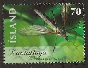IJsland 19, insect voor Jos*, Verzenden, IJsland, Gestempeld