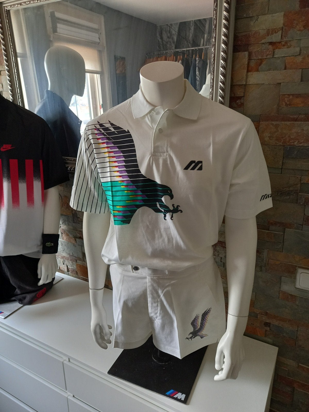 Ivan Lendl Mizuno Tennis Set - Zo goed als nieuw (Maat M), Kleding | Heren, Mizuno, Maat 48/50 (M), Wit, Ophalen of Verzenden