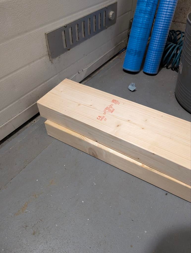 Houten plank 330x17x7cm, Doe-het-zelf en Verbouw, Hout en Planken, Ophalen of Verzenden, Balk, Vuren, 50 mm of meer