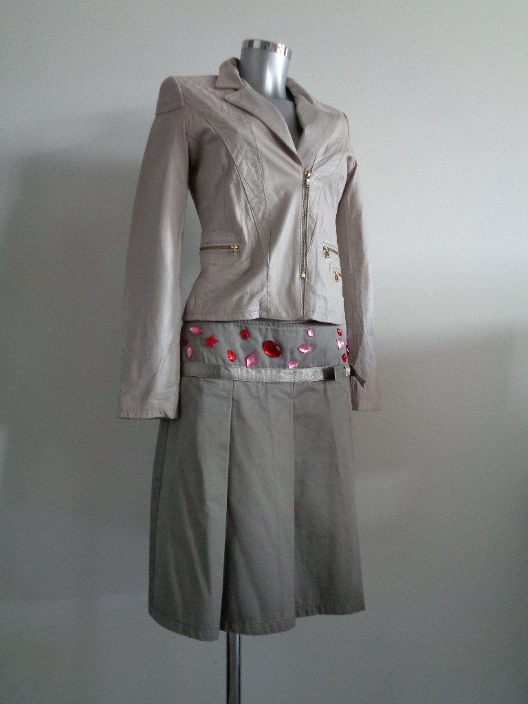 Dept - Department taupe rok met stenen, medium Nieuw, Ophalen of Verzenden, Nieuw, Maat 38/40 (M), Overige kleuren