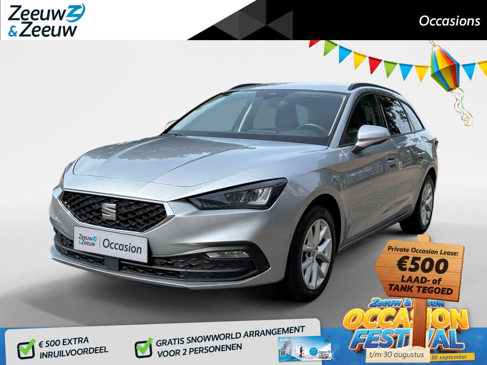 SEAT Leon Sportstourer 1.0 eTSI Style Business Intense | AUT, 12 maanden, Stof, Gebruikt, Leon