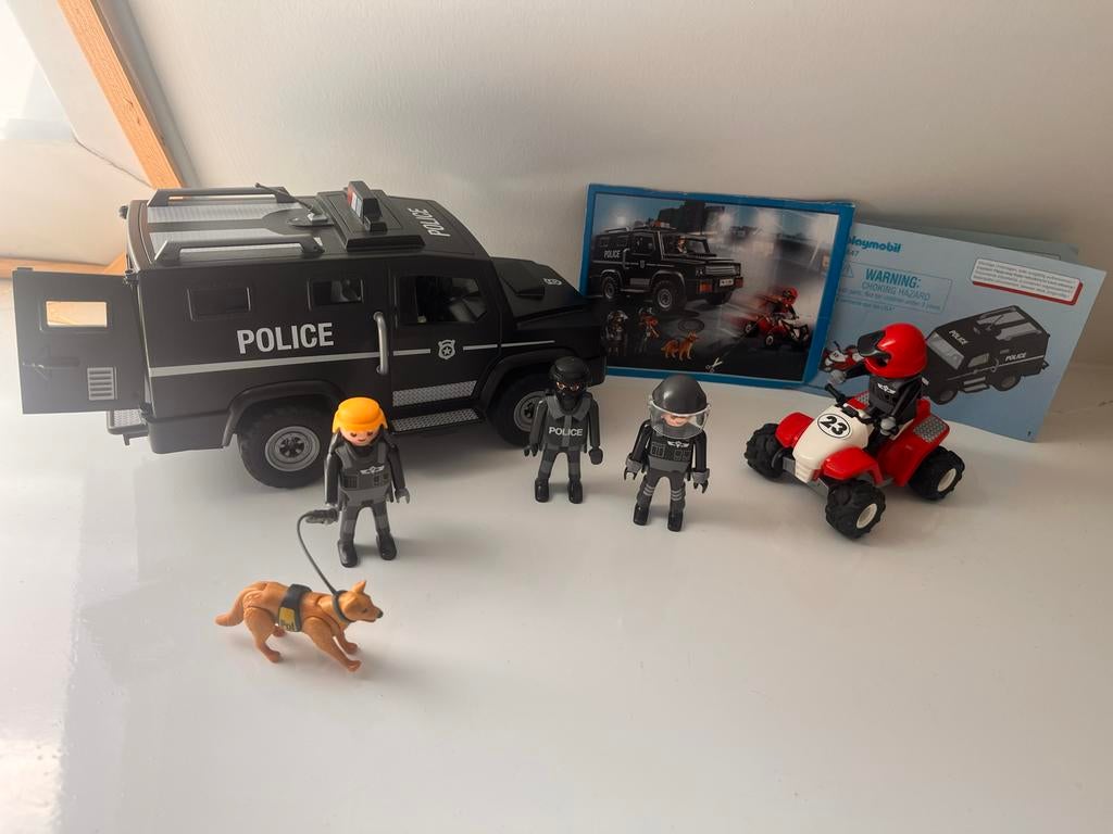 Playmobil Politie SWAT bus met figuren en accessoires, Ophalen, Zo goed als nieuw