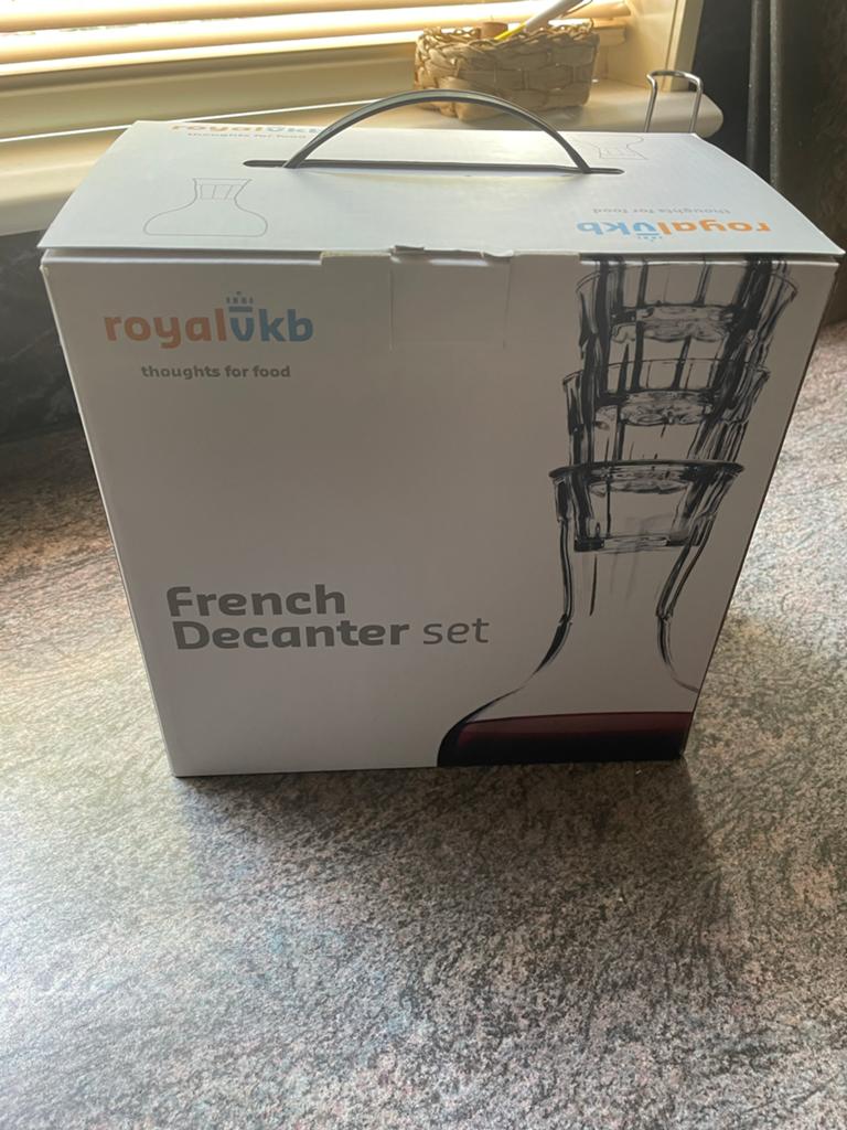 Royalvkb Decanteerkaraf - Wijn/waterkaraf 0,75L, Ophalen of Verzenden, Zo goed als nieuw, Overige merken, Glas