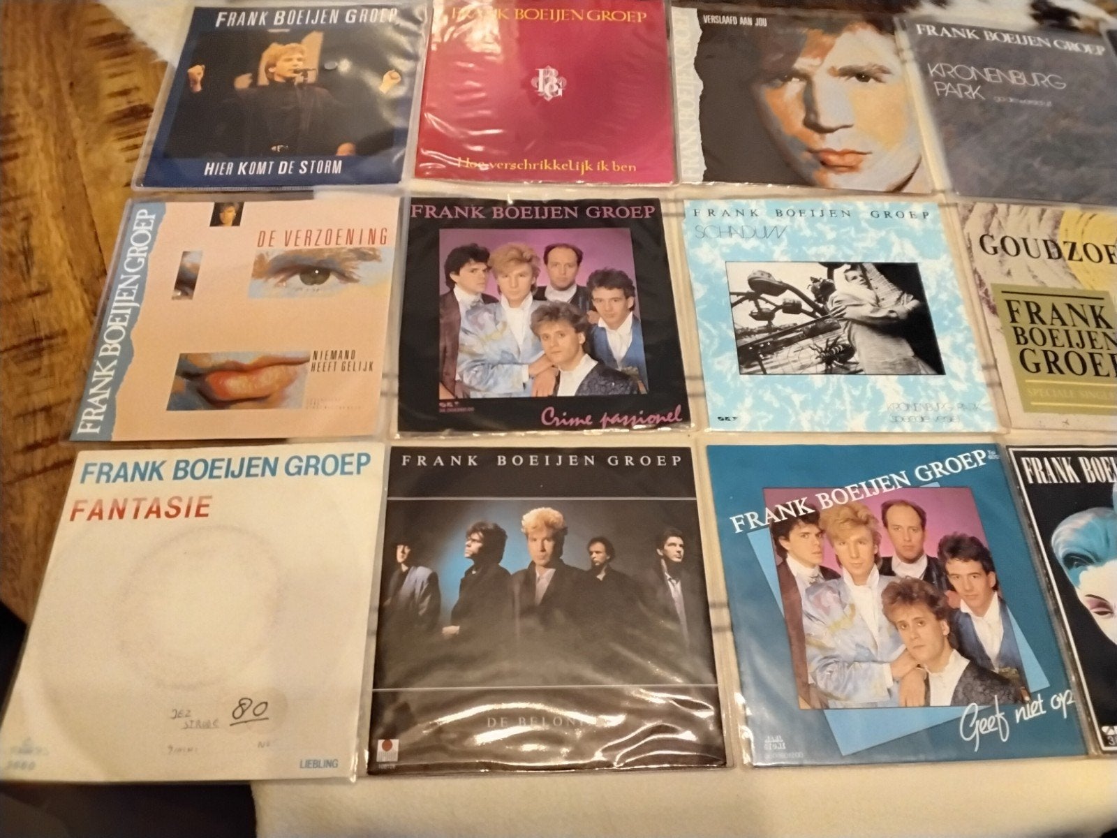 partij Singles Frank  Boeijen Groep 15 stuks vinyl, Ophalen of Verzenden, Gebruikt, Overige formaten, Levenslied of Smartlap