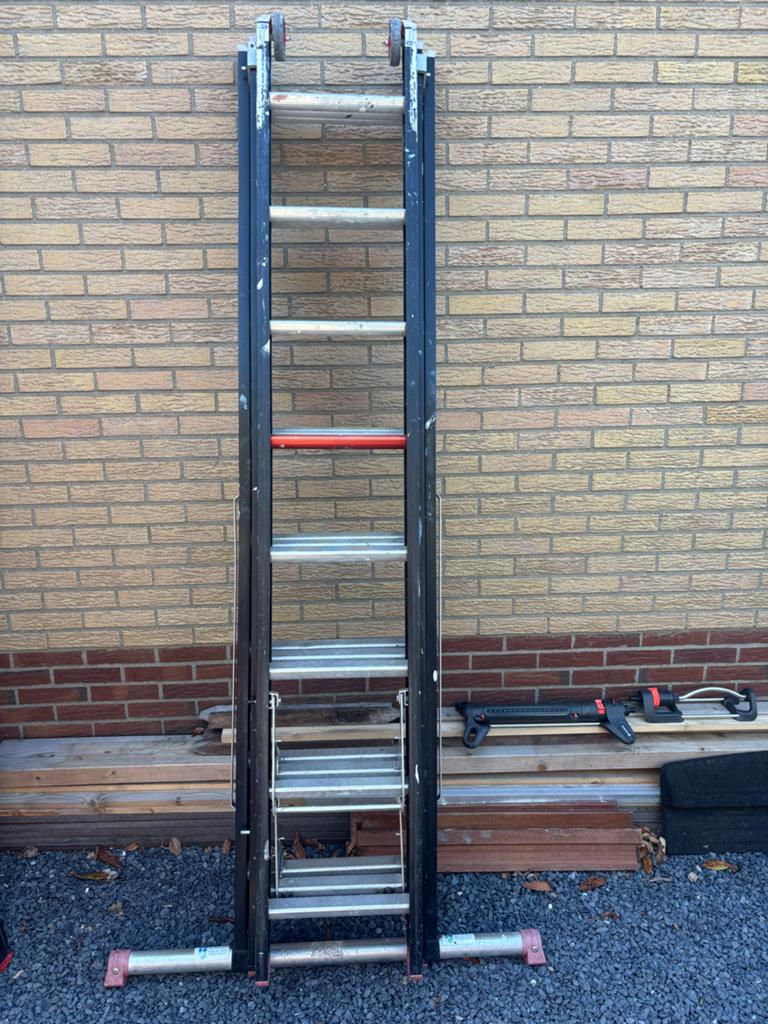 Altrex Mounter 3x8 Treden Ladder - 5.83m Uitgeschoven, Doe-het-zelf en Verbouw, Ladders en Trappen, Gebruikt, Ophalen of Verzenden