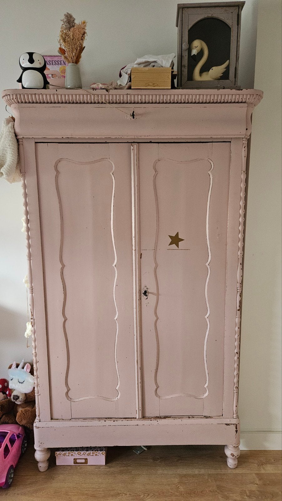 Antieke biedermeier kast, Ophalen