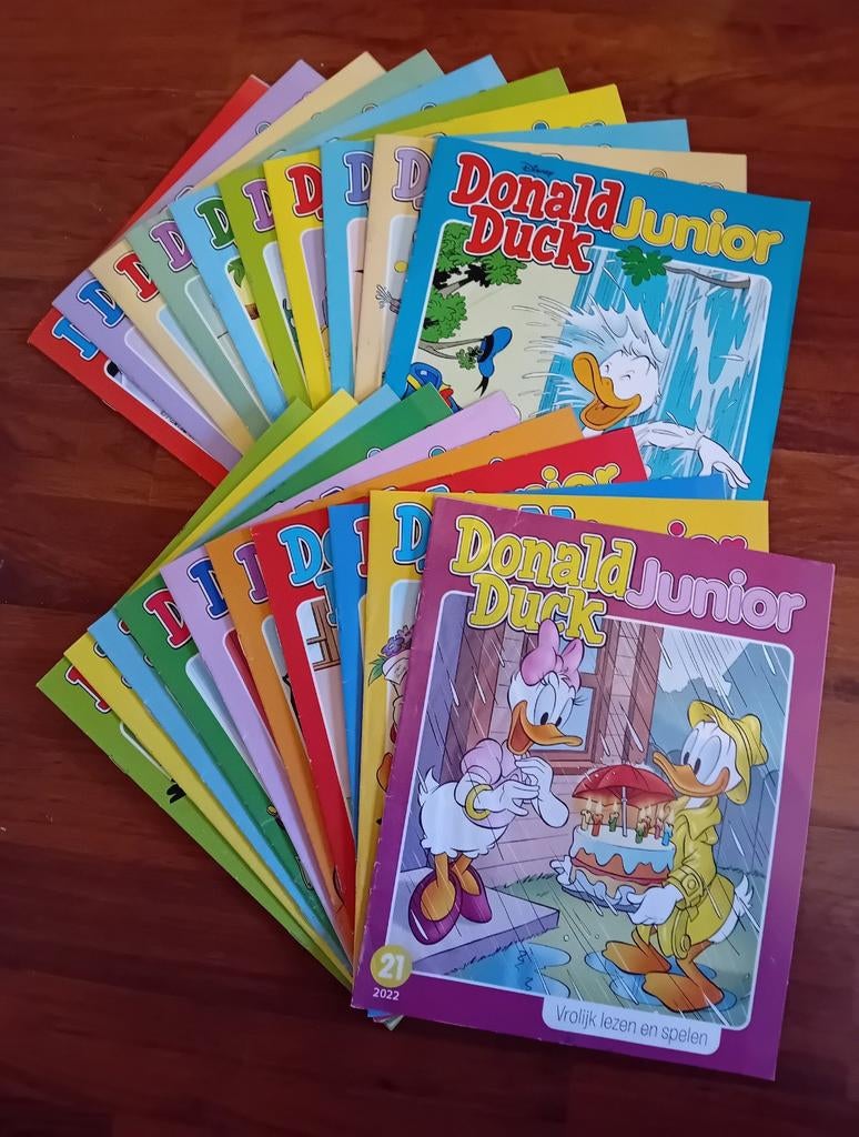 20 donald duck junior GEEN puzzels en spellen gemaakt!, Meerdere stripboeken, Ophalen of Verzenden, Zo goed als nieuw, Donald Duck